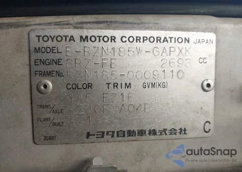 1996 Toyota 4Runner from USA, damaged, VIN RZN1850009110